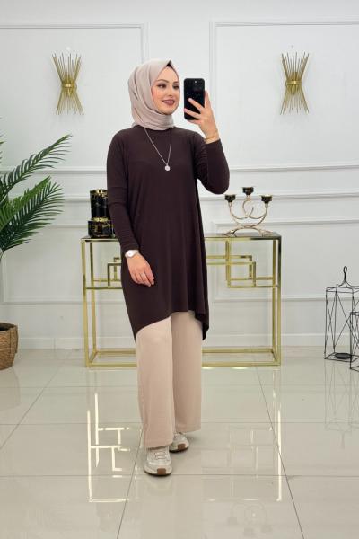NİLÜFER TUNİK-KAHVERENGİ
