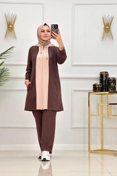 NİSA TAKIM-KAHVERENGİ