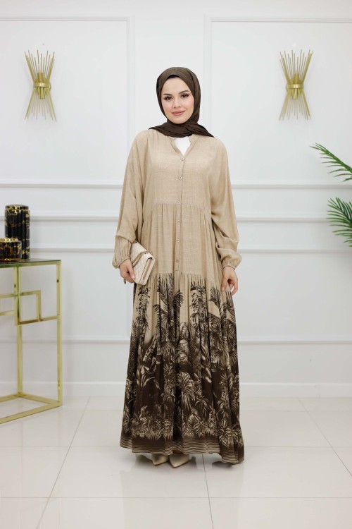 ŞEBNEM ELBİSE-ACI KAHVE