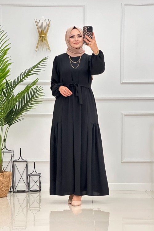 SELEN ELBİSE-SİYAH