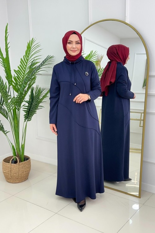 SEREN OYSHO ELBİSE - LACİVERT