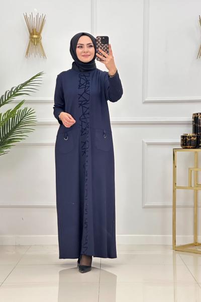 SİNEM ELBİSE-LACİVERT