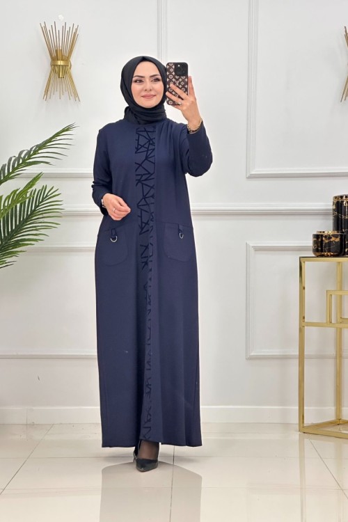 SİNEM ELBİSE-LACİVERT
