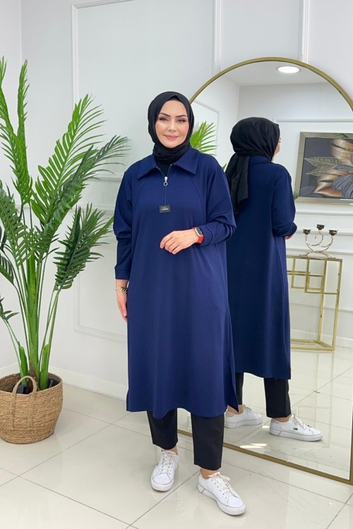 SUZAN OYSHO TUNİK - LACİVERT