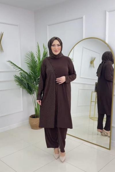 SUZİ TAKIM-KAHVERENGİ