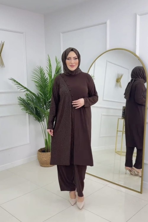 SUZİ TAKIM-KAHVERENGİ