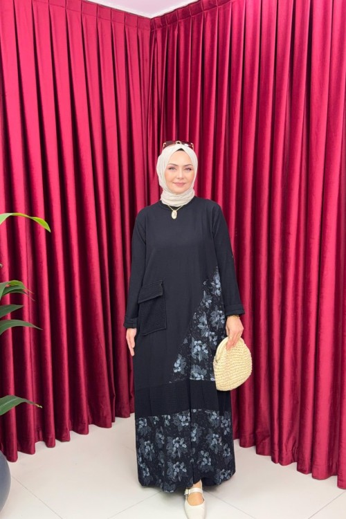 TREND KEYEN ELBİSE-SİYAH