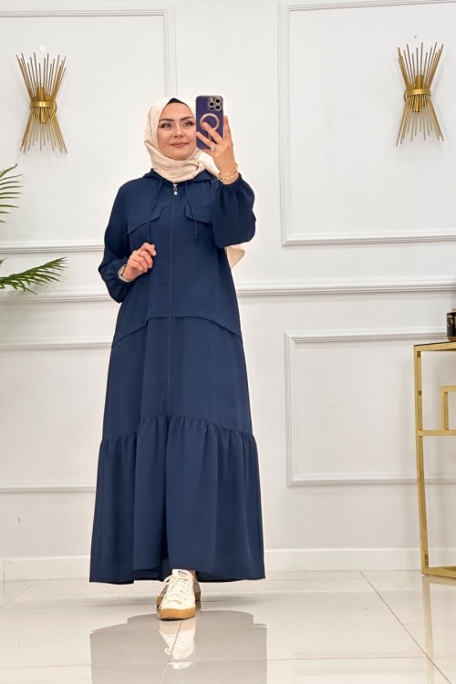 YÜSRA ELBİSE - LACİVERT