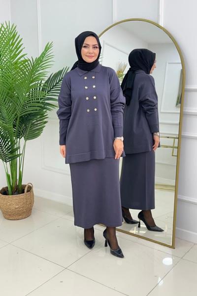 ZERDA ETEKLİ TAKIM - ANTRASİT