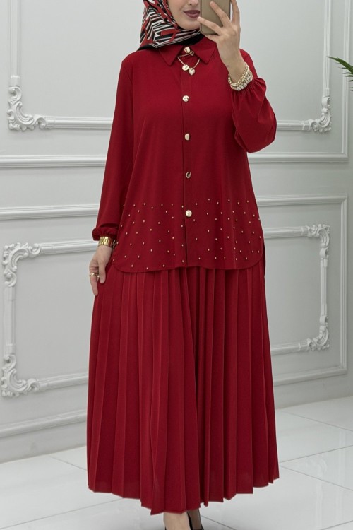 Hesna Etek Takım Kırmızı