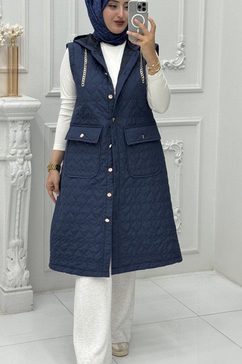 İdil Şişme Yelek Lacivert