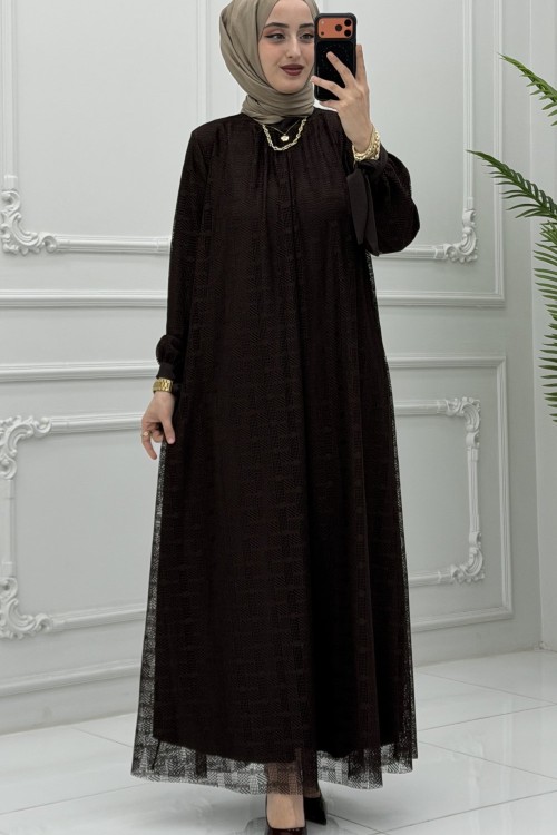 İlay Elbise Acı Kahve