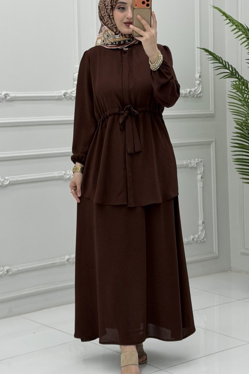 Lisa Etek Takım Kahverengi