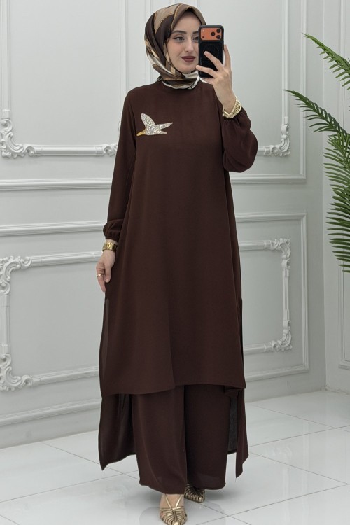 Melina Takım Kahverengi