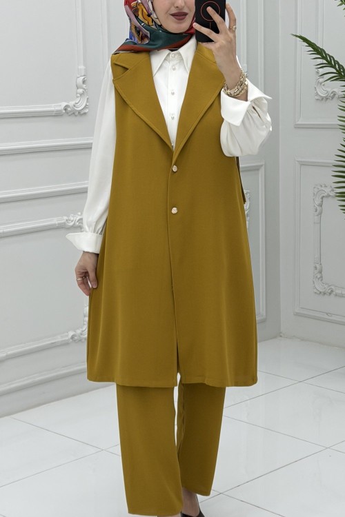 Sofia Yelek Takım Hardal